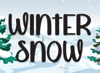 Winter Snow Display Font