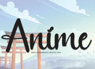 Anime Script Font