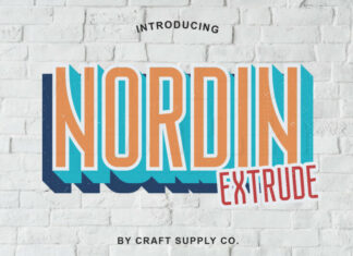 Nordin Extrude Font