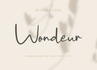 Wondeur Script Font