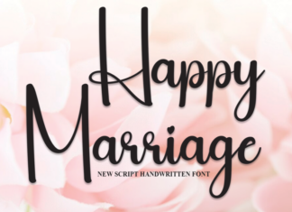 Happy Marriage Script Font