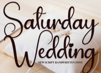 Saturday Wedding Font