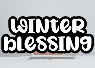Winter Blessing Display Font