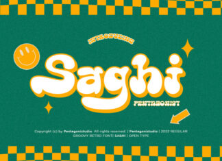 Saghi | Groovy Retro Font