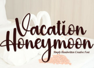 Vacation Honeymoon Font