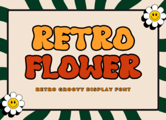 Retro Flower Font