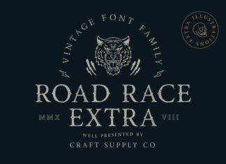 Road Race Display Font
