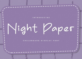 Night Paper Font