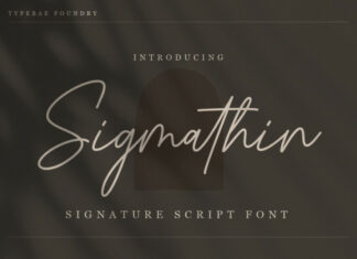 Sigmathin - Signature Script Font