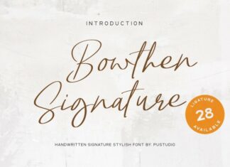 Bowthen Signature Font