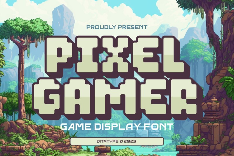 Pixel typeface. Retro arcade game alphabet font. Lowercase script