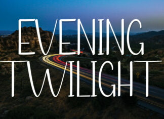 Evening Twilight Display Font