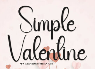 Simple Valentine Script Font