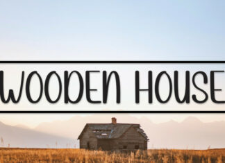 Wooden House Display Font