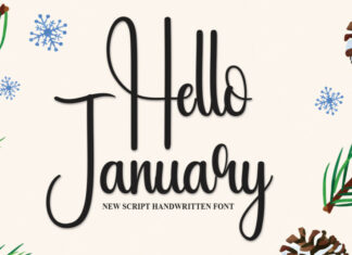 Hello January Script Font