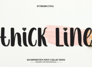 Thick Line Display Font