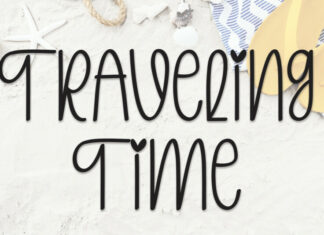 Traveling Time Display Font