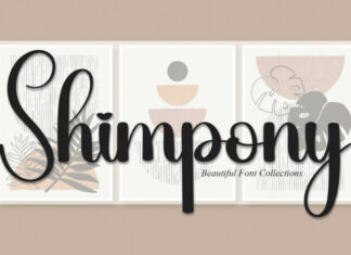 Shimpony Script Font