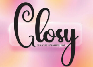Glosy Script Font