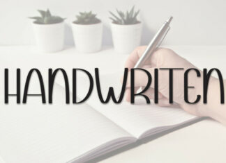 Handwriten Display Font