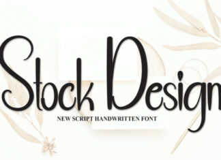 Stock Design Handwritten Font