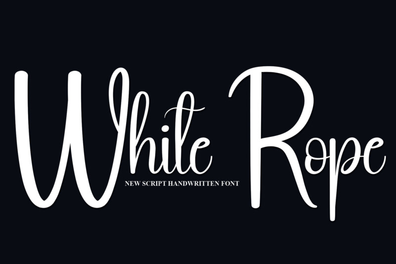 Script Font Rope Hat White Rope Script Font - Befonts