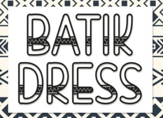 Batik Dress Display Font