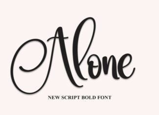 Alone Script Font