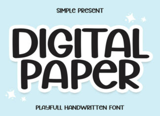 Digital Paper Display Font