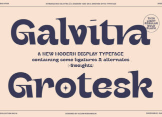Galvitra Display Font