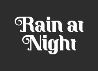 Rain at Night Font