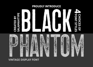 Black Phantom Display Font