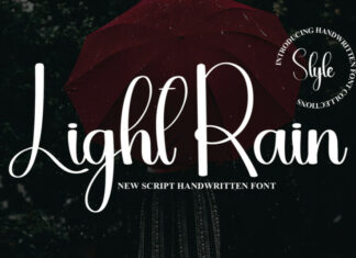 Light Rain Script Font