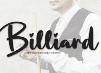 Billiard Script Font