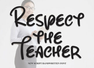 Respect The Teacher Script Font