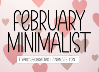 February Minimalist Display Font