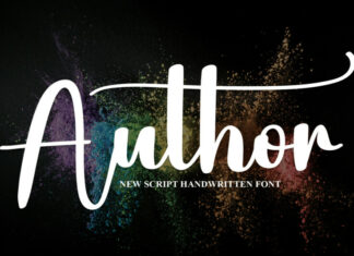 Author Script Font