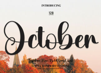 October Script Font