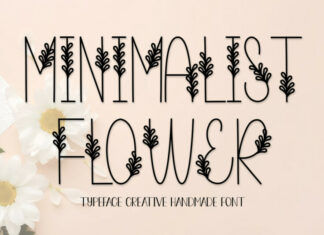 Minimalist Flower Display Font