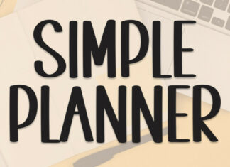 Simple Planner Display Font