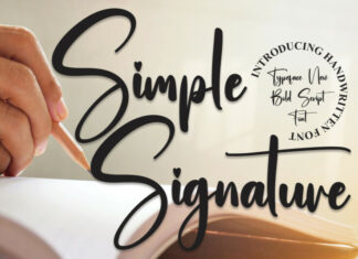 Simple Signature Script Font