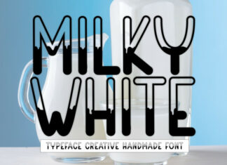 Milky White Display Font