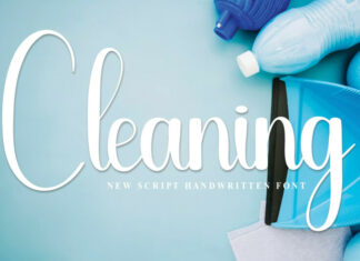 Cleaning Script Font