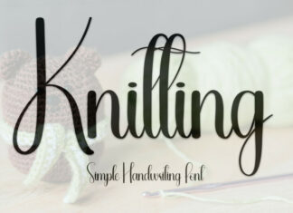 Knitting Script Font