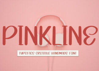 Pinkline Display Font
