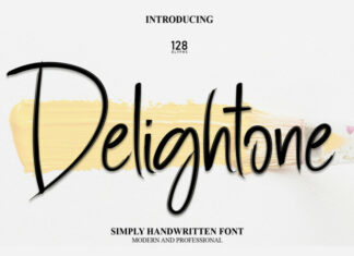 Delightone Brush Font