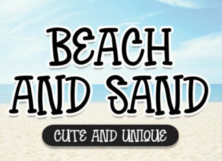 Beach And Sand Display Font