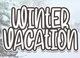 Winter Vacation Display Font