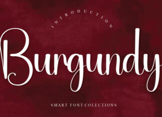 Burgundy Script Font
