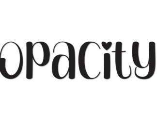 Opacity Display Font